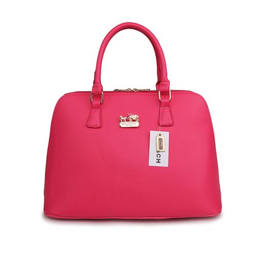 Coach City In Logo Large Fuchsia Satchels BKZ | Women